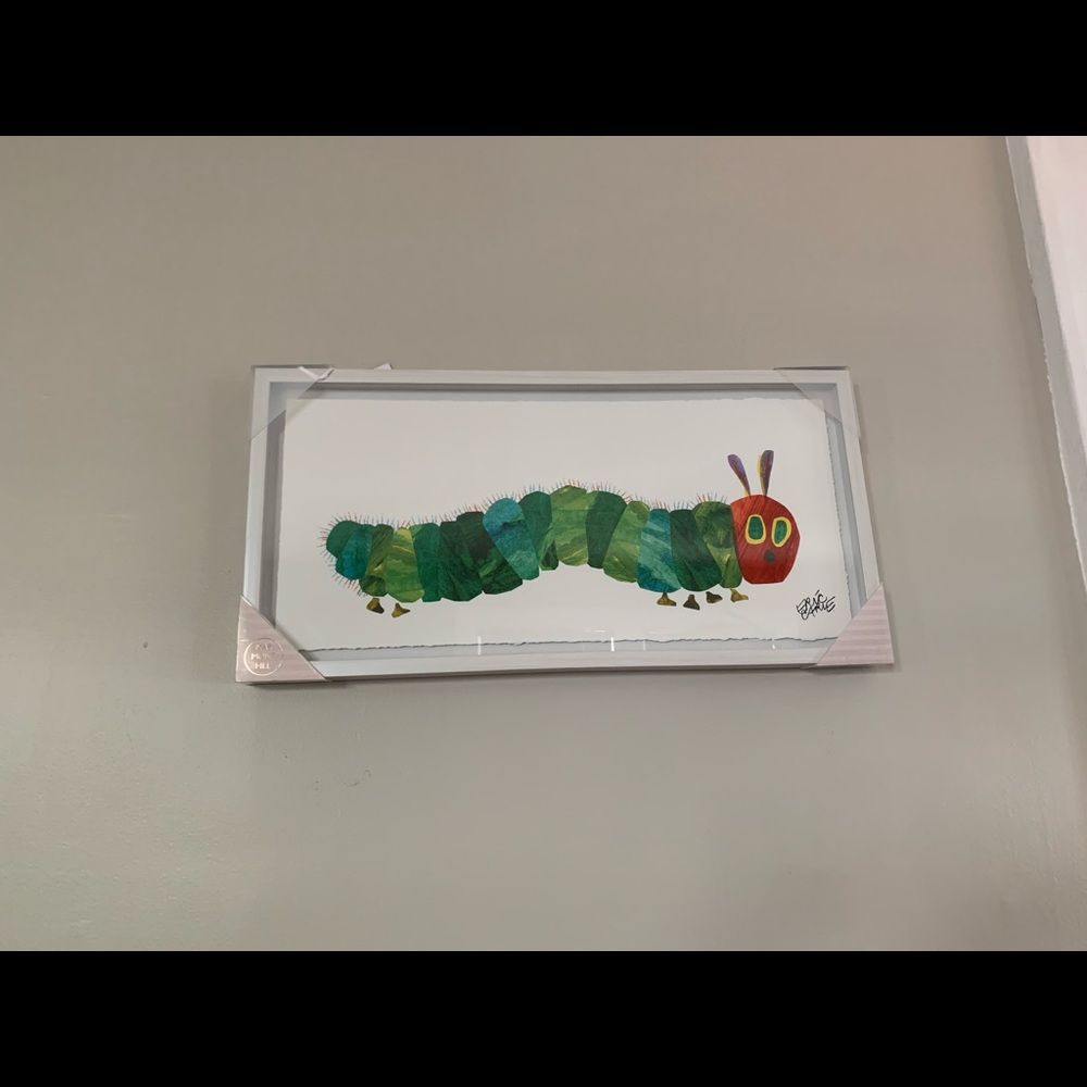 $69!Eric Carle hungry caterpillar 24"x12" wall art